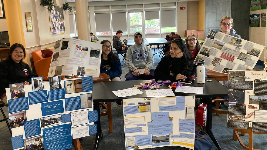 Psychology students presenting projects