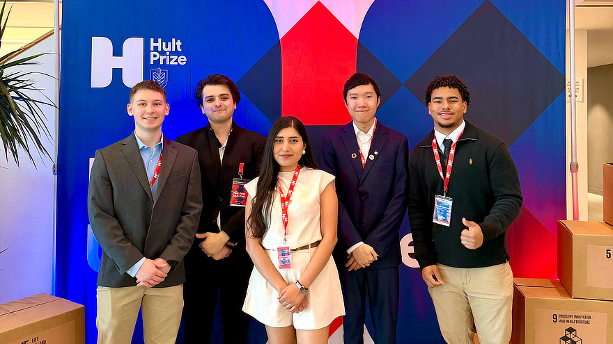 Seth Glassman '29, Anthony DiBiagio '27, Sonam Sah ’27 M.S., Matt Wong '29, Elijah Abass-Shereef '29.