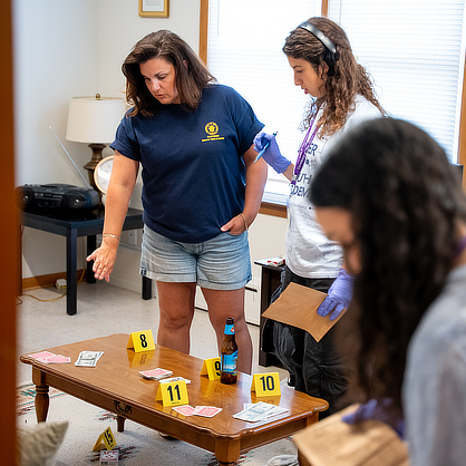 Prof. Maria Torre and students at CSI Academy