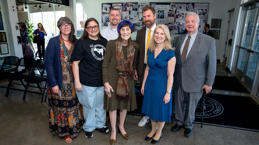 Rosa DeLauro with Unviersity leadership