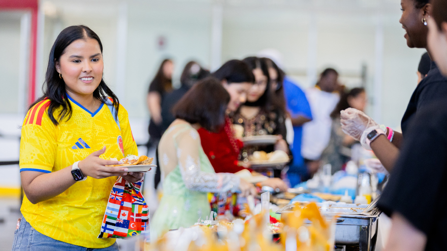 iFest attendees sample a variety of international dishes