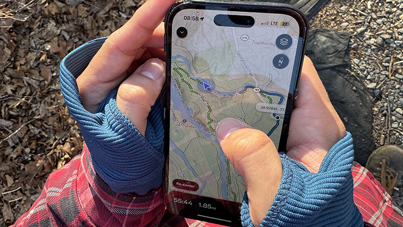 Me checking AllTrails every five minutes to make sure I’m not lost